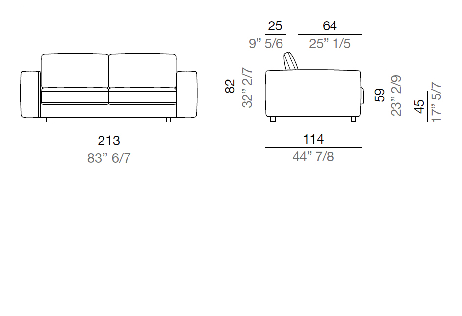 Mussi Sinfonia Divano 213 cm - D213
