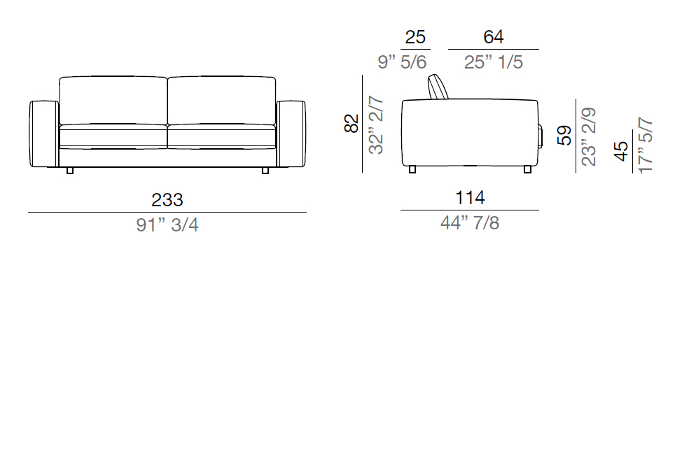 Mussi Sinfonia Divano 233 cm - D233