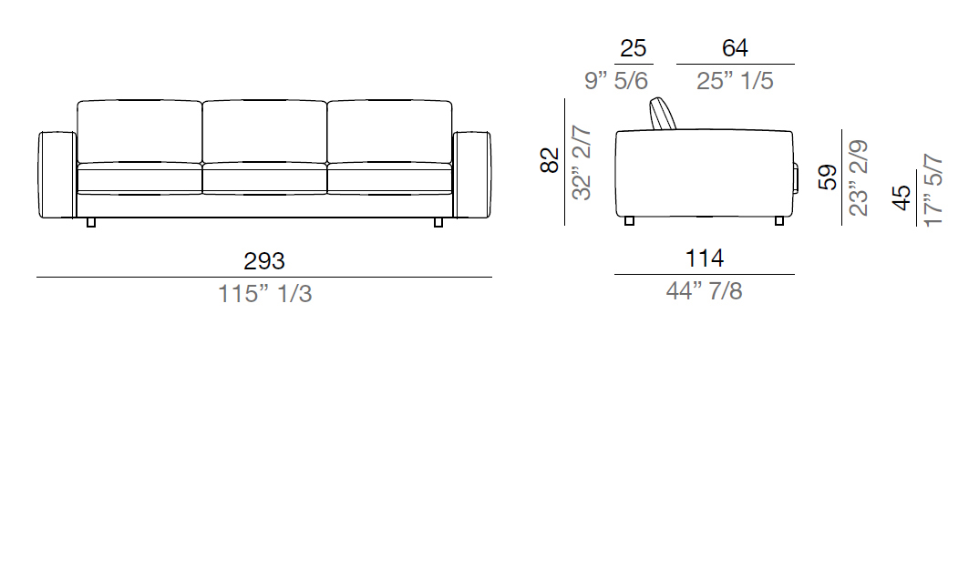 Mussi Sinfonia Divano 293 cm - D293
