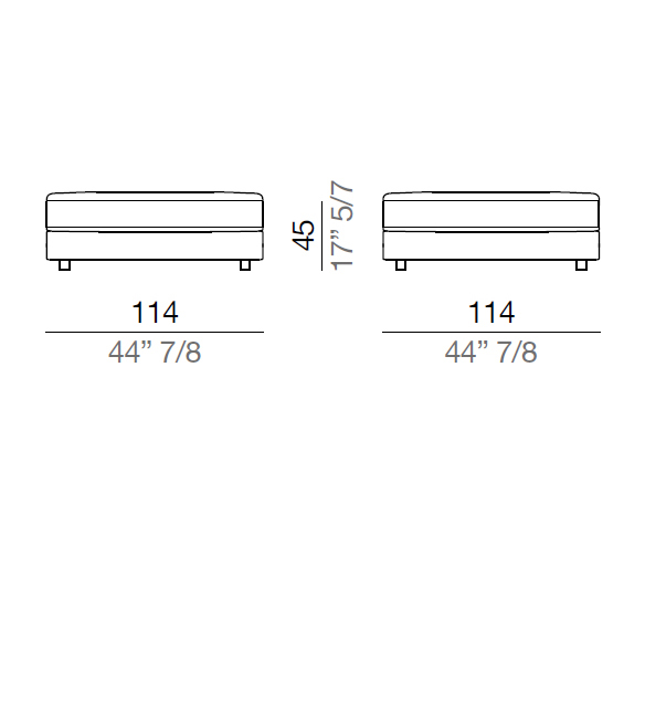 Mussi Sinfonia Divano Pouf 114 cm - PF114