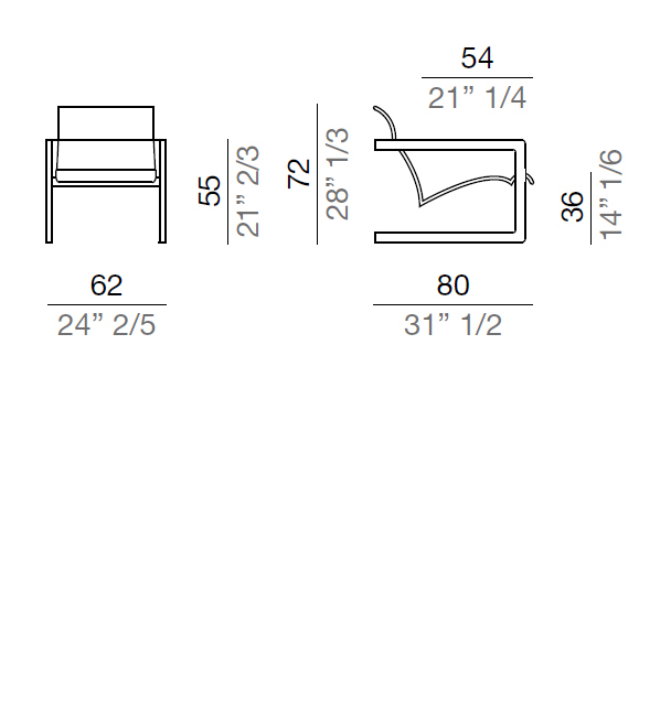 Mussi Palco armchair 62 cm - P62