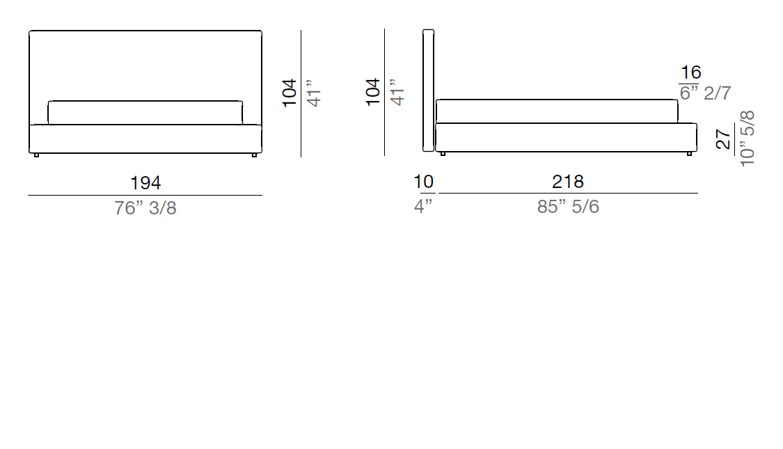 Mussi Notti Italiane Letto Matrimoniale 194 cm, rete 162x202 cm - L194