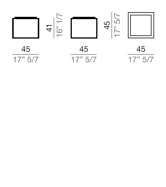 Mussi Silhouette Tavolino 45 cm - T45